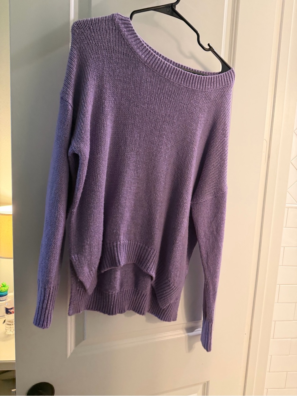 Women’s Relaxed Lavender Sweater - Soft Knit Pullover